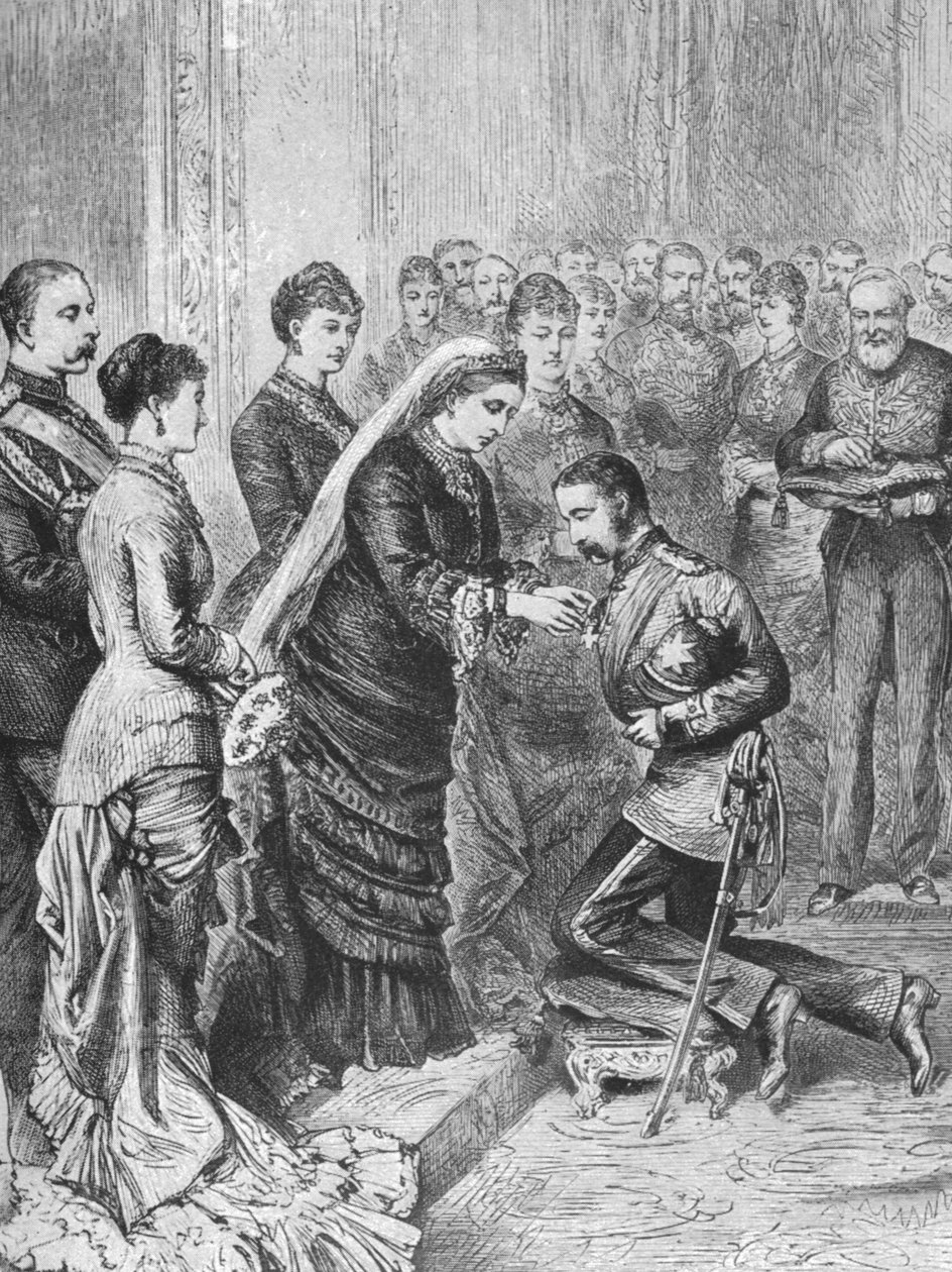 Dronning Victoria dekorasjonsoffiserer engasjert i afghanske og zulu-kriger...8. desember 1879, 1901. av Unbekannt