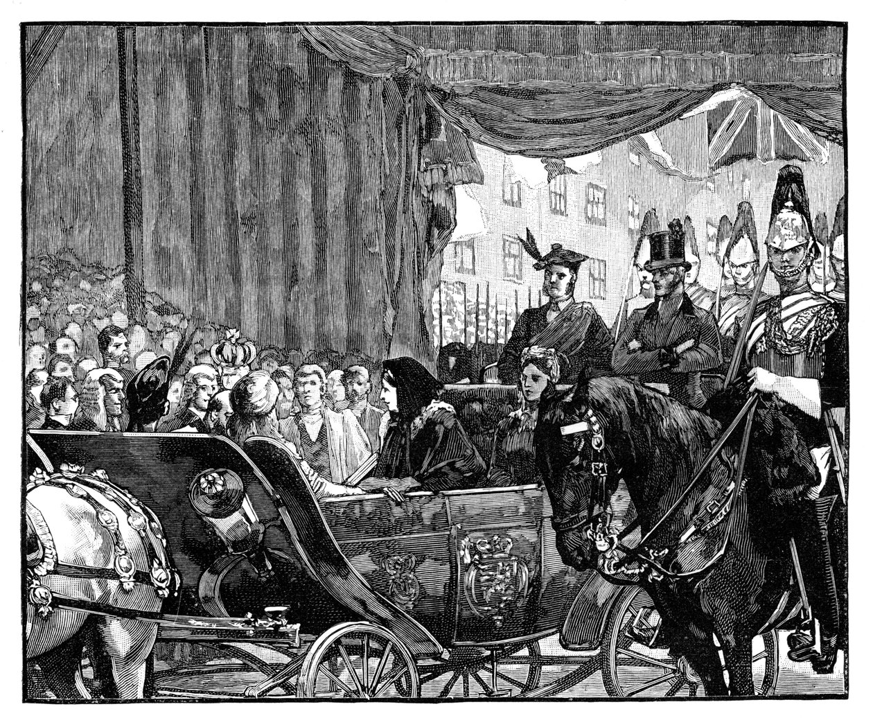 Dronning Victoria åpner Blackfriars Bridge, London, 1869 av Unbekannt