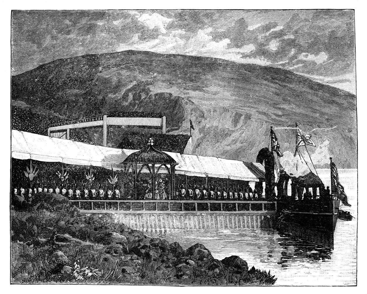 Dronning Victoria åpner Glasgow vannverk ved Loch Katrine, Skottland, 1859 av Unbekannt