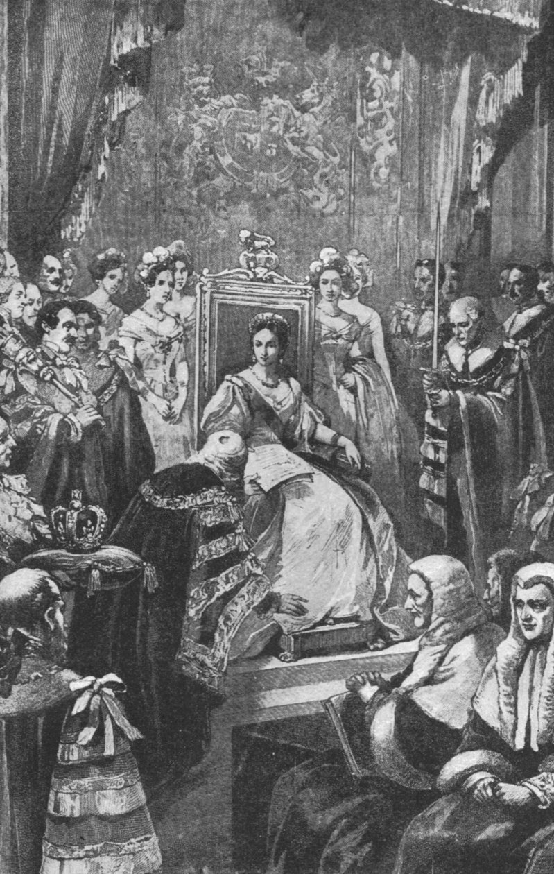 Dronning Victorias første parlament: Åpningsseremonien, 20. november 1837, 1901. av Unbekannt