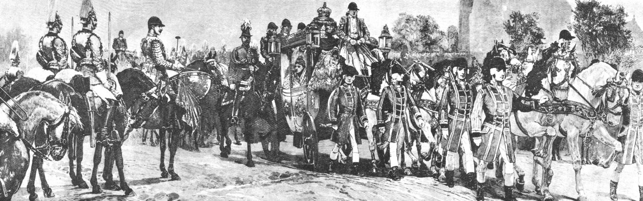 Dronning Victorias siste åpning av parlamentet, prosesjonen i kjøpesenteret, 21. januar 1886, 1901. av Unbekannt
