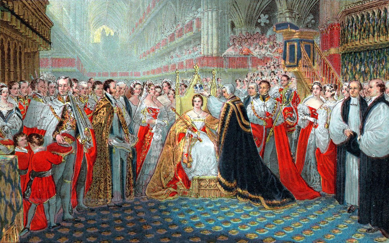 Dronning Victorias kroning, 1837 1887 av Unbekannt