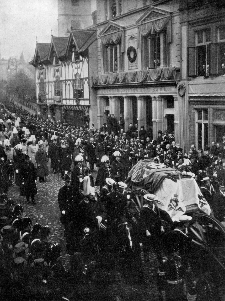 Dronning Victorias begravelsesprosesjon, 1901 av Unbekannt