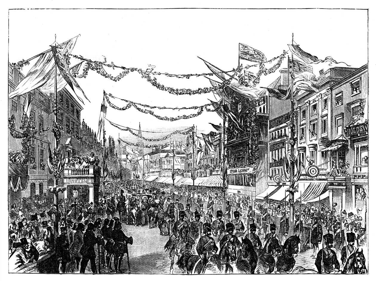 Dronning Victorias besøk i Birmingham, 1858 av Unbekannt