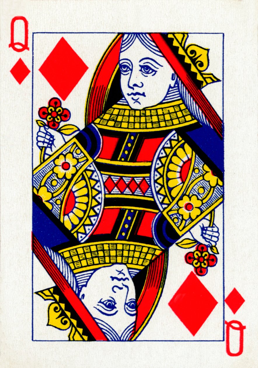 Queen of Diamonds fra en kortstokk med Goodall & Son Ltd.-spillekort, c1940 av Unbekannt