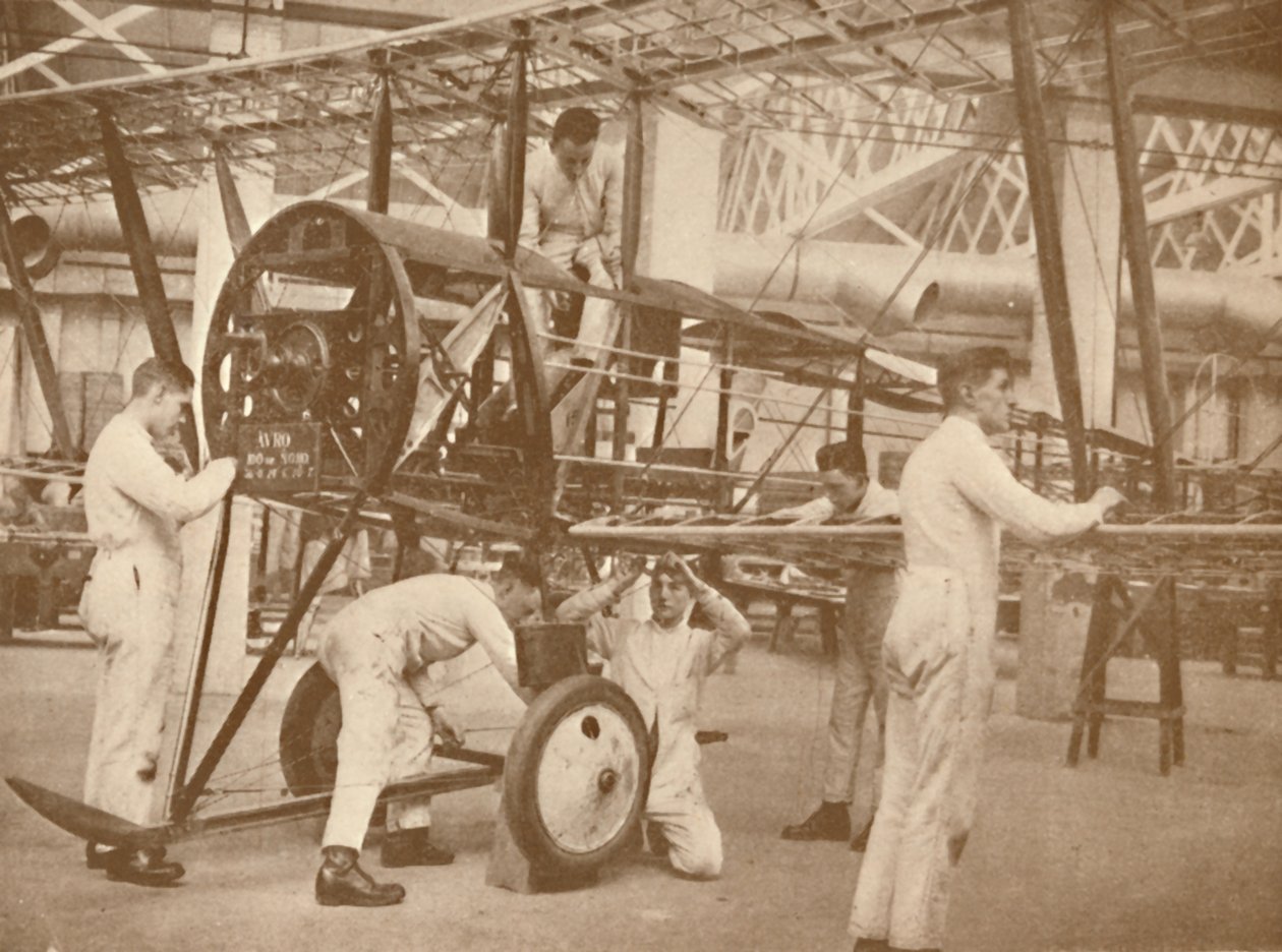 RAF-lærlinger rigger et fly ved Technical School, Halton, Buckinghamshire, 1927 av Unbekannt