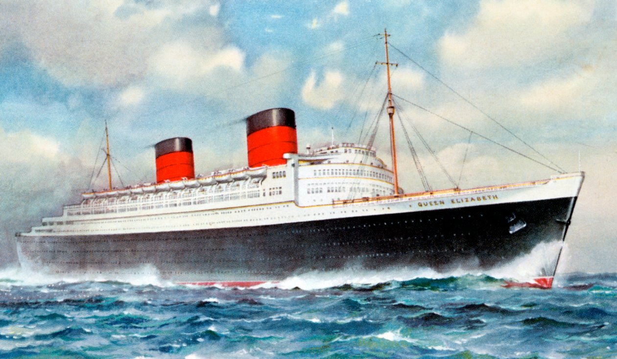 RMS Queen Elizabeth, Cunard-fartøy, 1900-tallet av Unbekannt