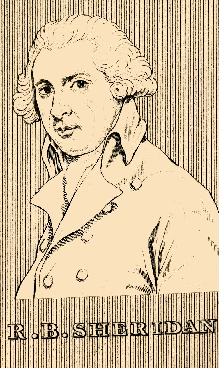 R.B. Sheridan, 1751-1816, 1830. av Unbekannt