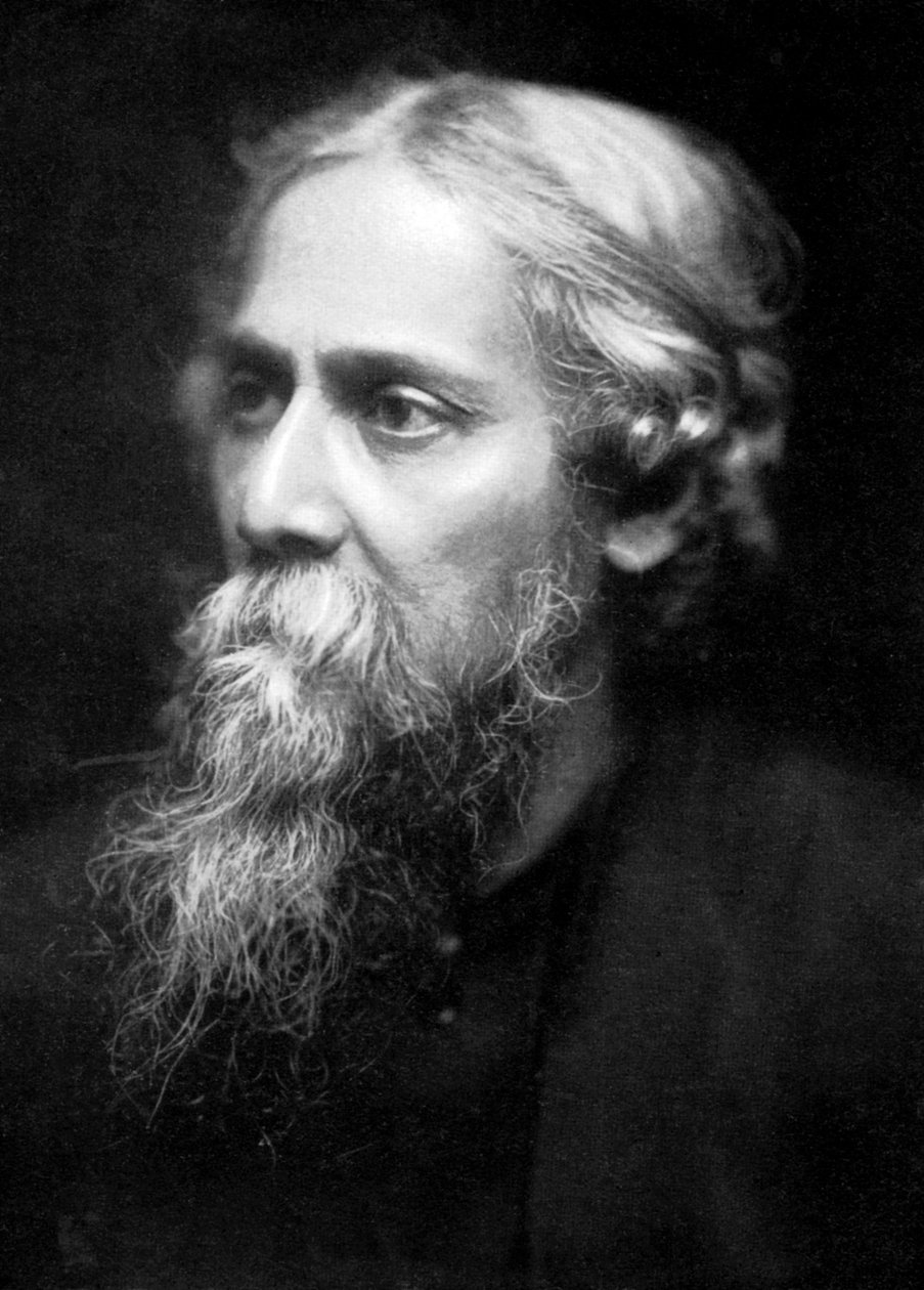 Rabindranath Tagore 1861–1941, indisk filosof og poet, c1930–1941 av Unbekannt