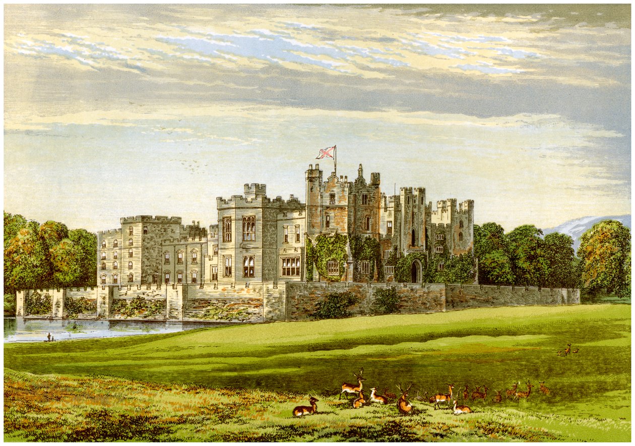 Raby Castle, County Durham, hjemmet til hertugen av Cleveland, c1880 av Unbekannt