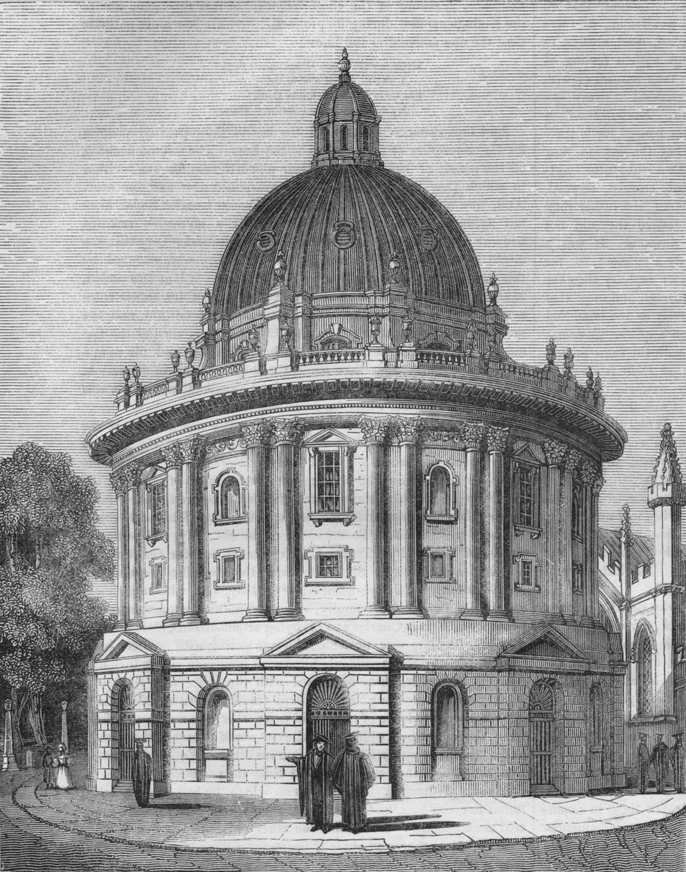 Radcliffes bibliotek, 1845 av Unbekannt