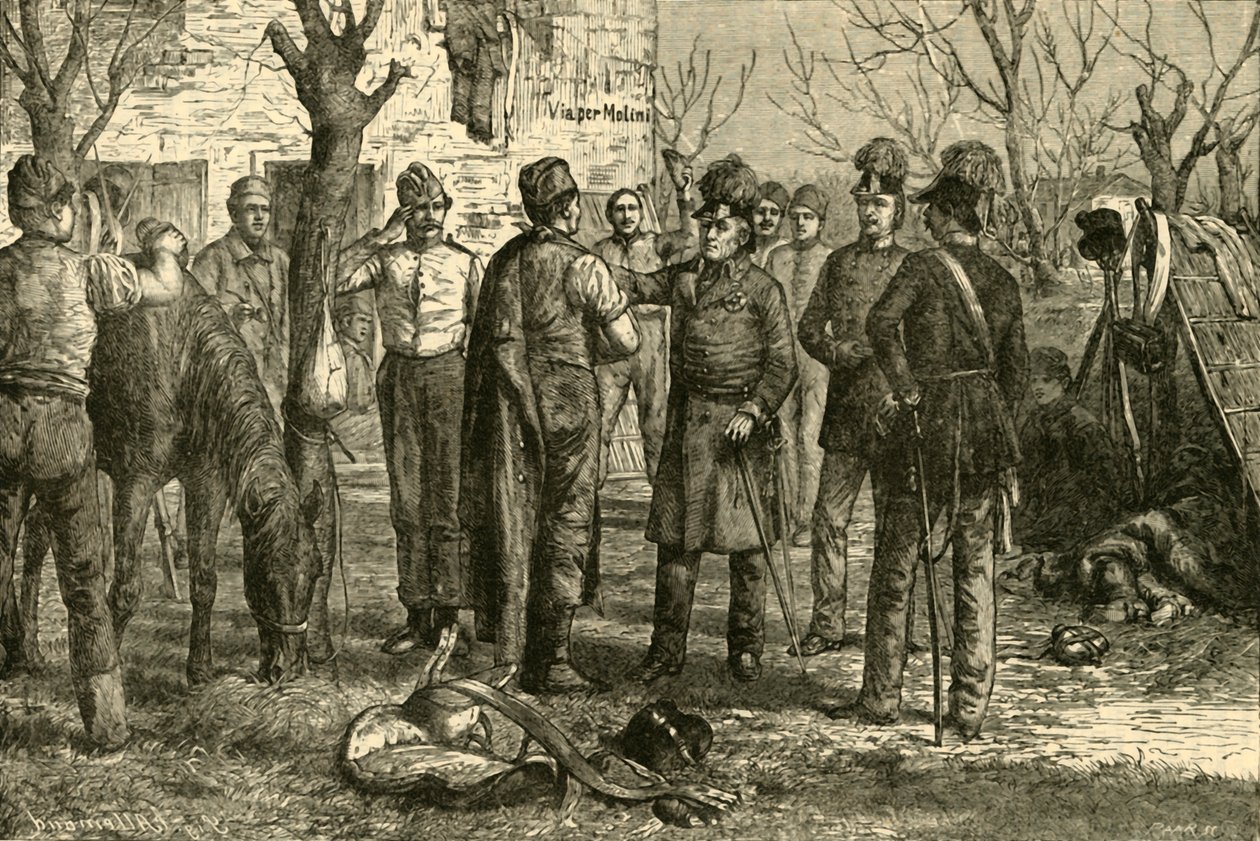 Radetsky etter seieren ved Novara 1849, 1890. av Unbekannt