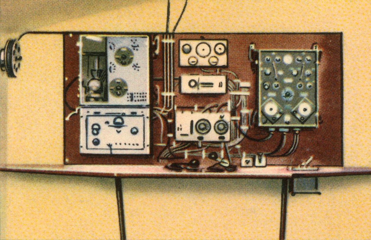 Radiorom om bord på Dornier flybåt, 1920-tallet, 1932. av Unbekannt