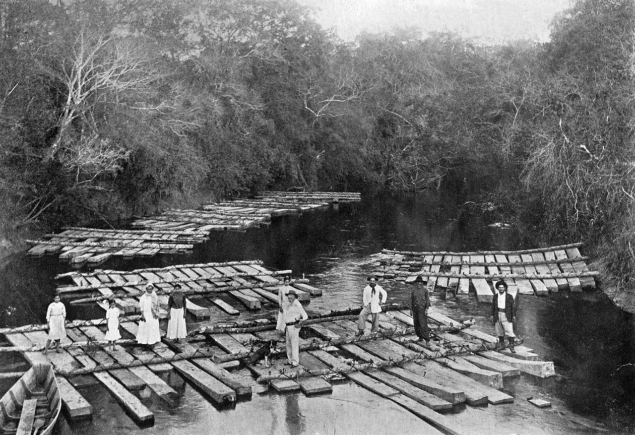 Flåter på Tebicuary-mi-elven, Paraguay, 1911 av Unbekannt
