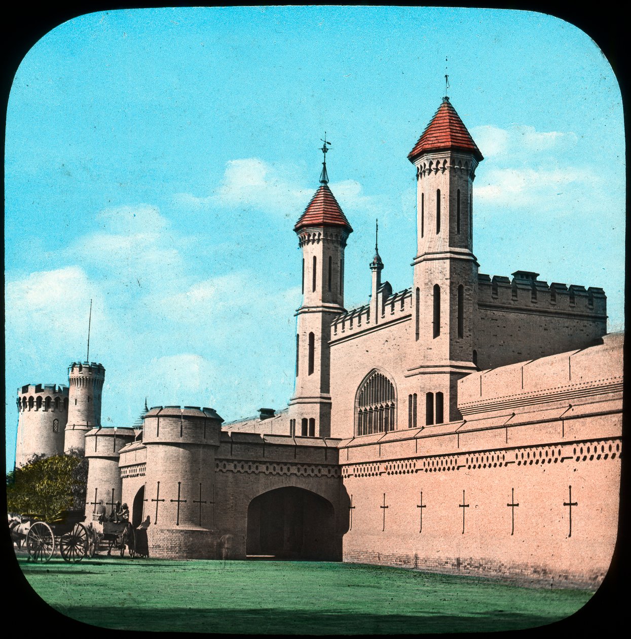 Jernbanestasjon, Lahore, India, slutten av 1800- eller begynnelsen av 1900-tallet av Unbekannt