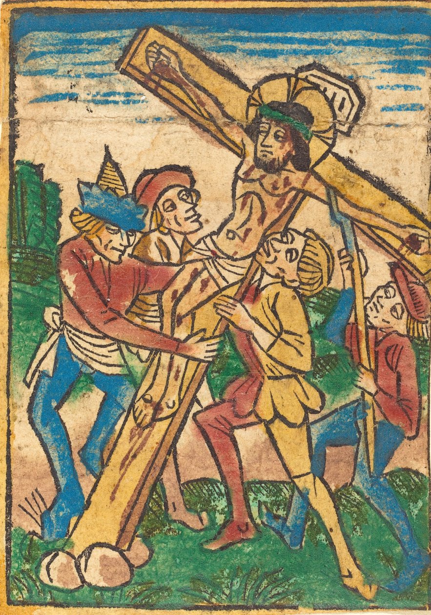 Å reise korset, ca. 1490. av Unbekannt