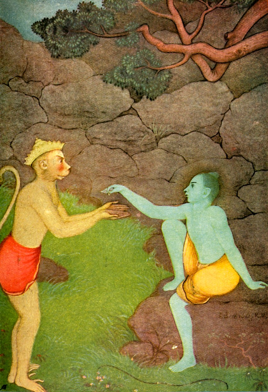 'Rama sender sin signetring til Sita', 1920. av Unbekannt