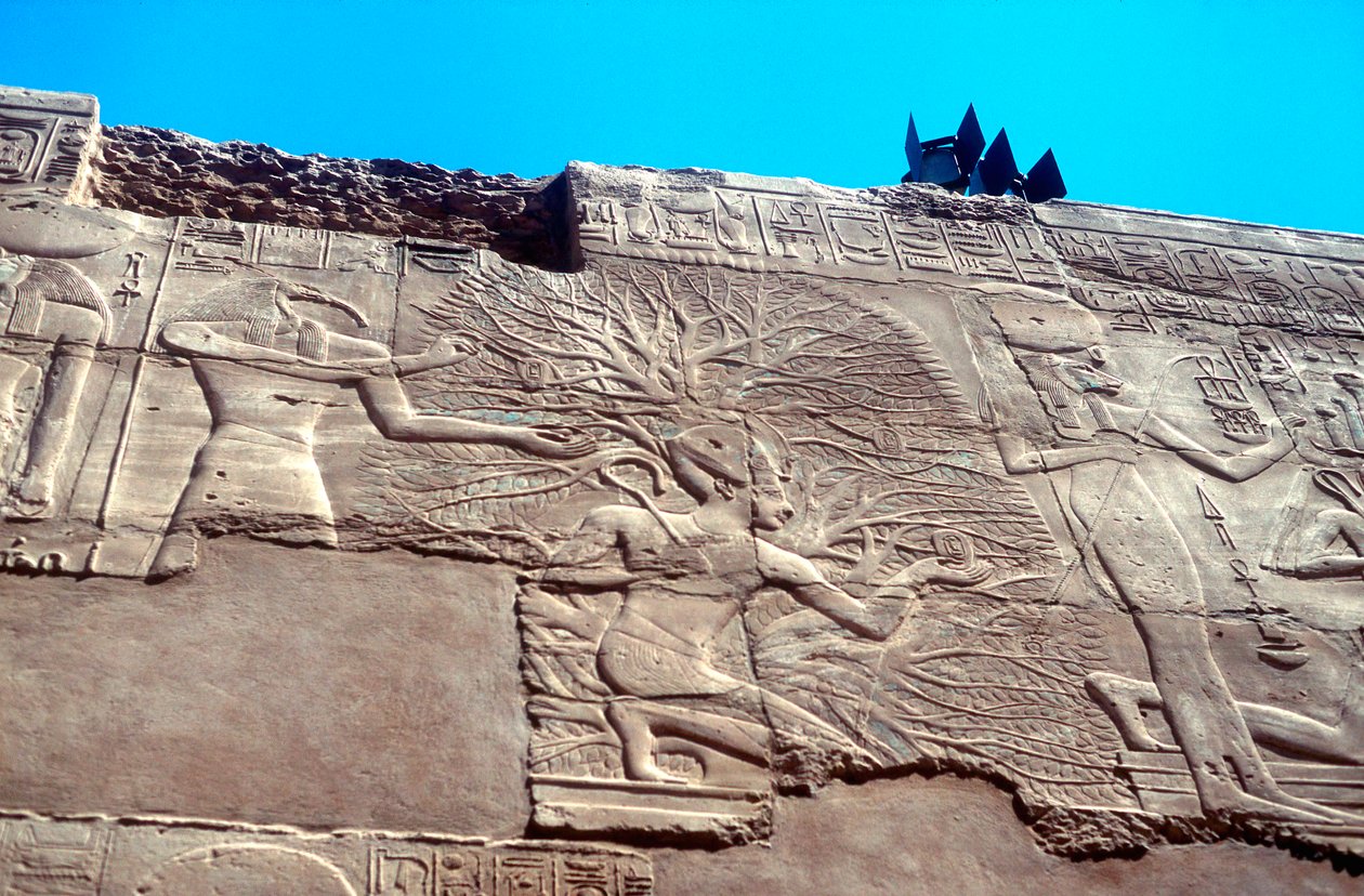 Ramses II og livets tre, Karnak, Egypt, 1200-tallet f.Kr av Unbekannt