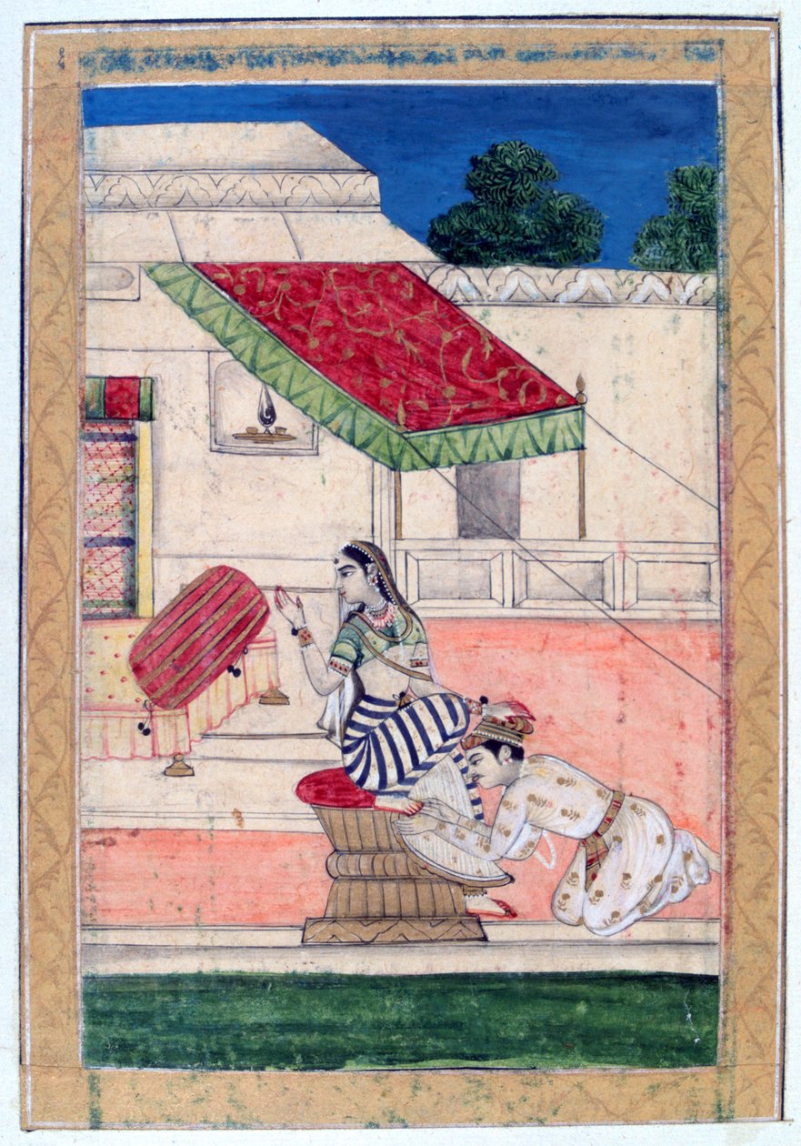Ramkali Ragini, Ragamala Album, School of Rajasthan, 1800-tallet av Unbekannt