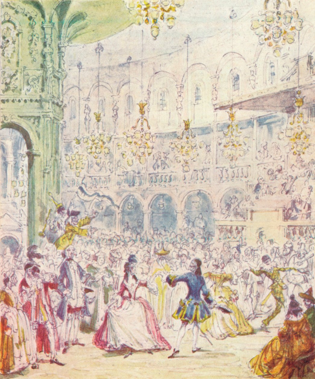 Randulph og Hilda danser i Rotunda ved Ranelagh Gardens, 1842, 1903 av Unbekannt