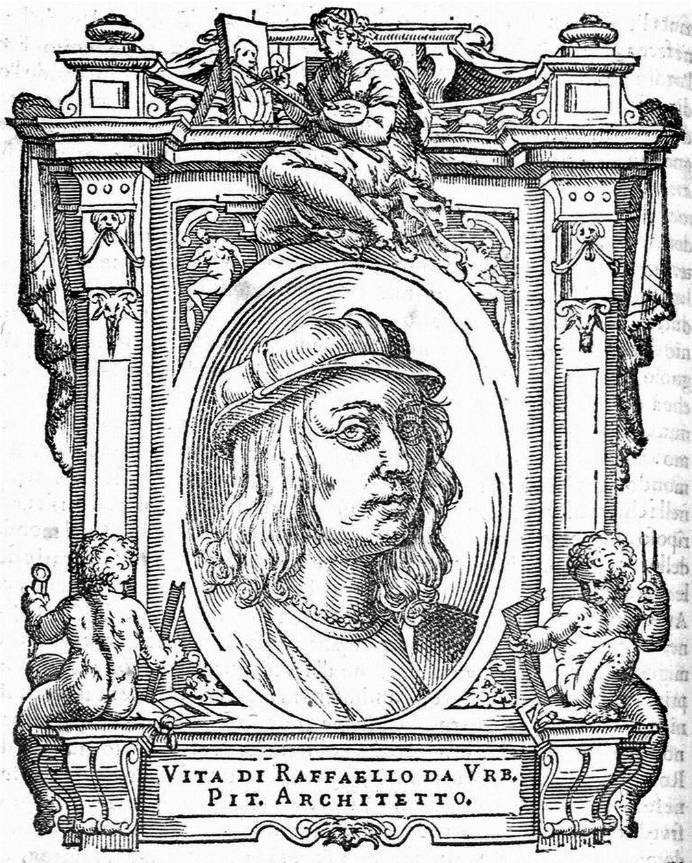 Raphael. Fra: Giorgio Vasari, Livet til de mest utmerkede italienske malere, skulptører og arkitekter, 1568 av Unbekannt