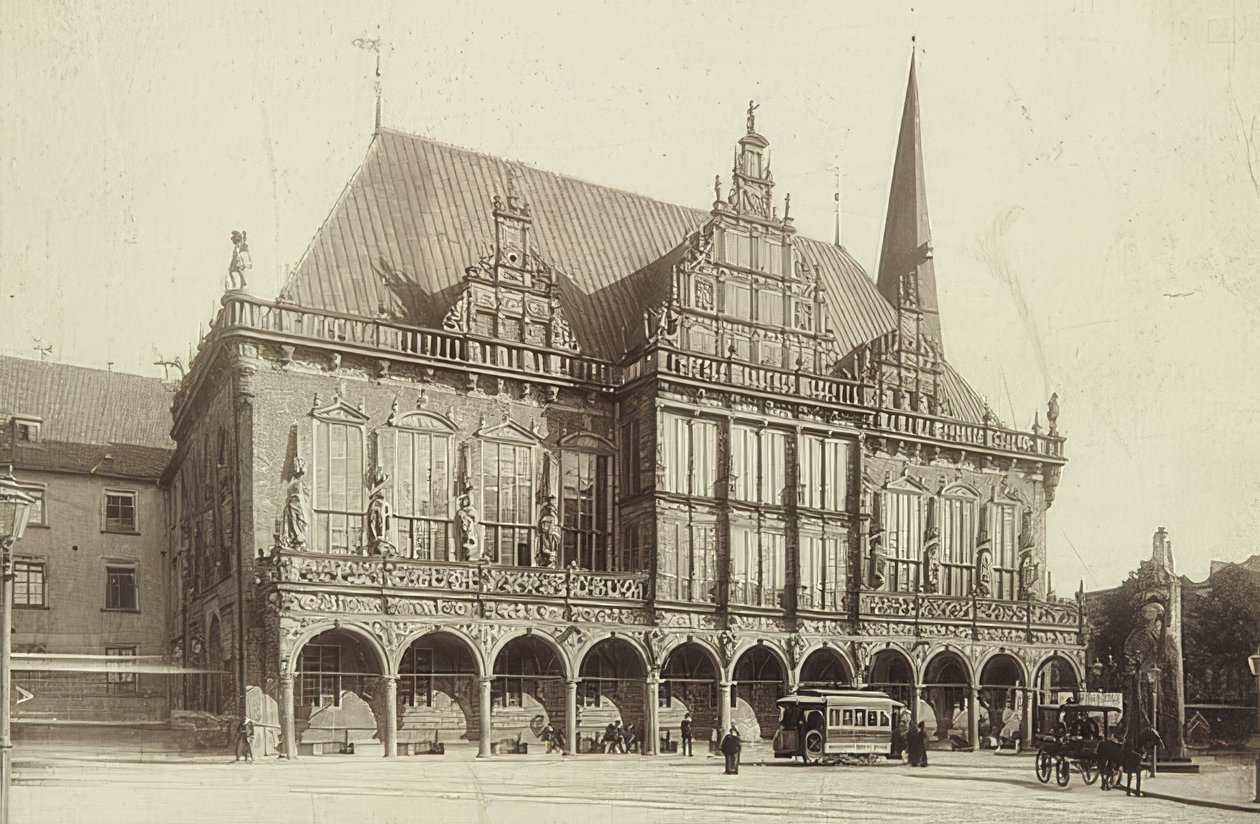 Rådhuset i Bremen. Rundt 1900 av Unbekannt