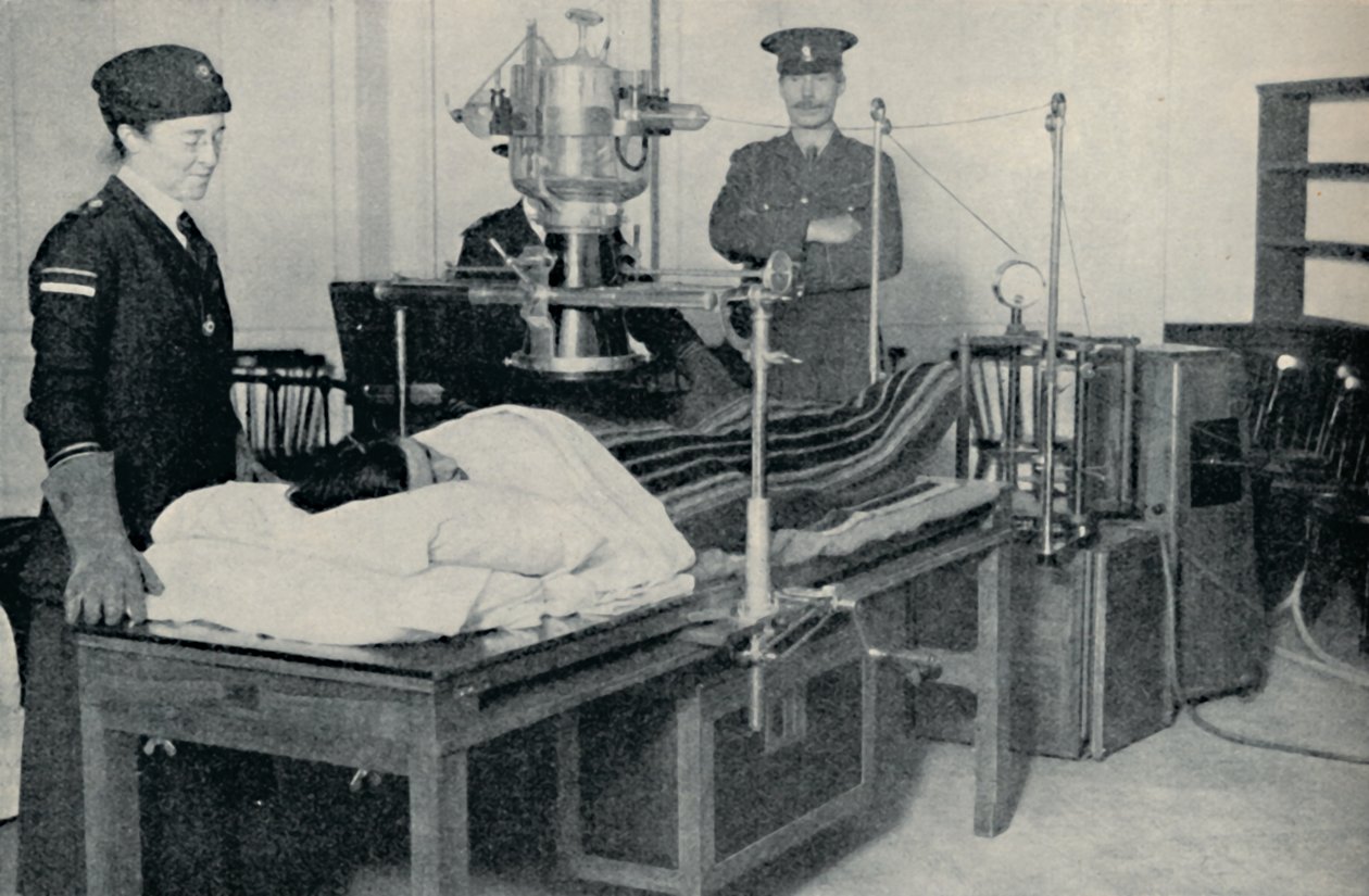 Stråler som avslører kroppens hemmelige fordypninger, c1935 av Unbekannt
