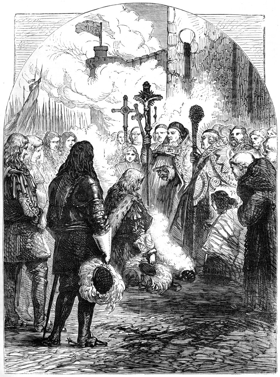 Mottakelse av James II i Dublin, c1689, 1800-tallet av Unbekannt
