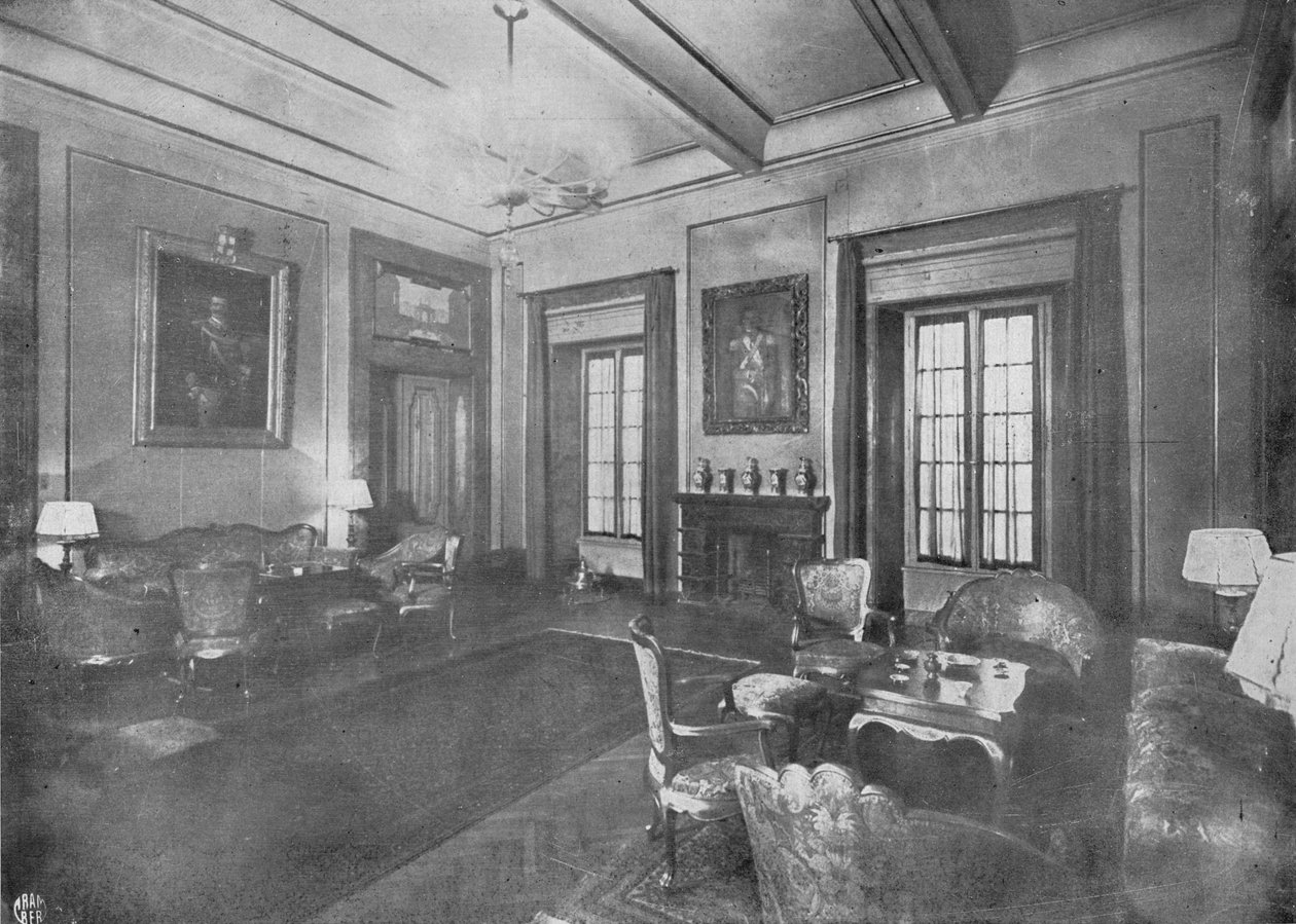 Mottaksrom for besøket av kong Victor Emmanuel III og dronning Elena av Italia til Kairo, c1933. av Unbekannt