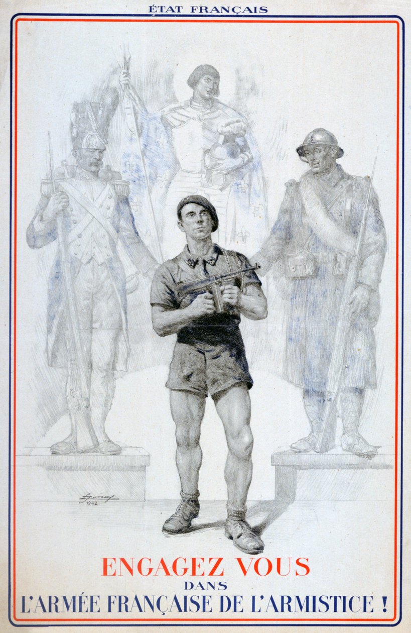 Rekrutteringsplakat for den franske Army of the Armistice, 1940-1942 av Unbekannt