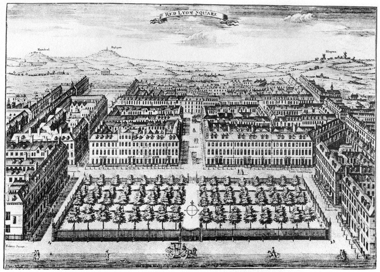 Red Lion Square, London, 1700-tallet 1907 av Unbekannt