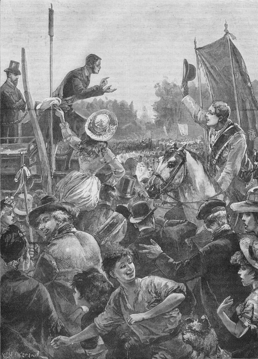 Reformdemonstrasjon i Hyde Park, London, 1800-tallet 1906 av Unbekannt