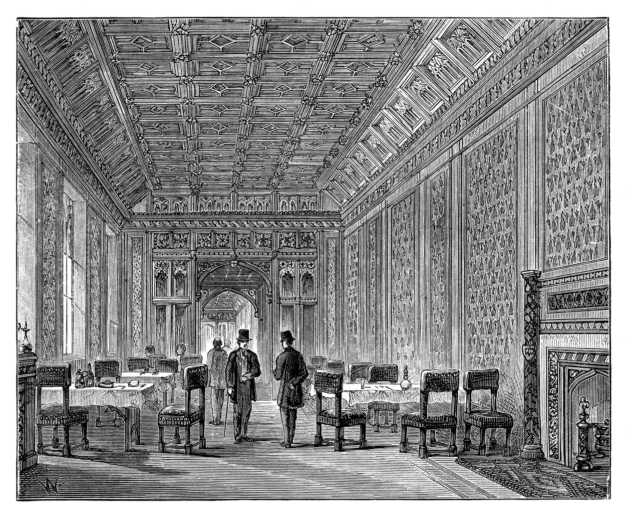 Forfriskningsrom, House of Lords, Palace of Westminster, London, c1888 av Unbekannt