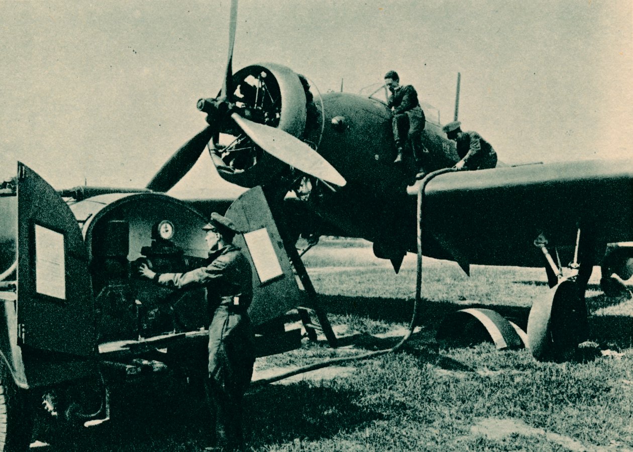 Tanking av et Wellesley-bombefly, 1940 av Unbekannt