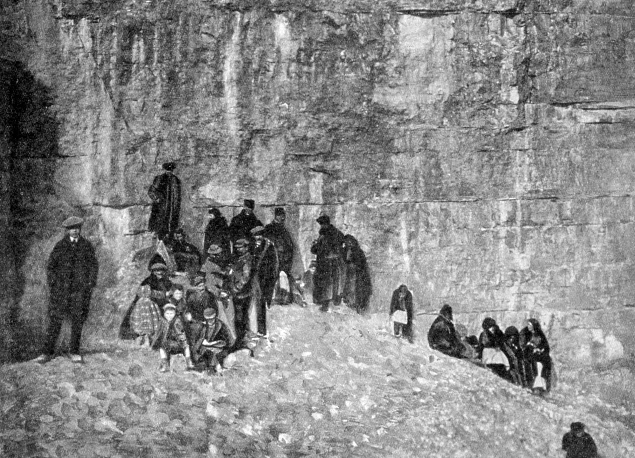 Flyktninger, Belleville-høyder, under bombardementet av Verdun, Frankrike, første verdenskrig, 1916 av Unbekannt
