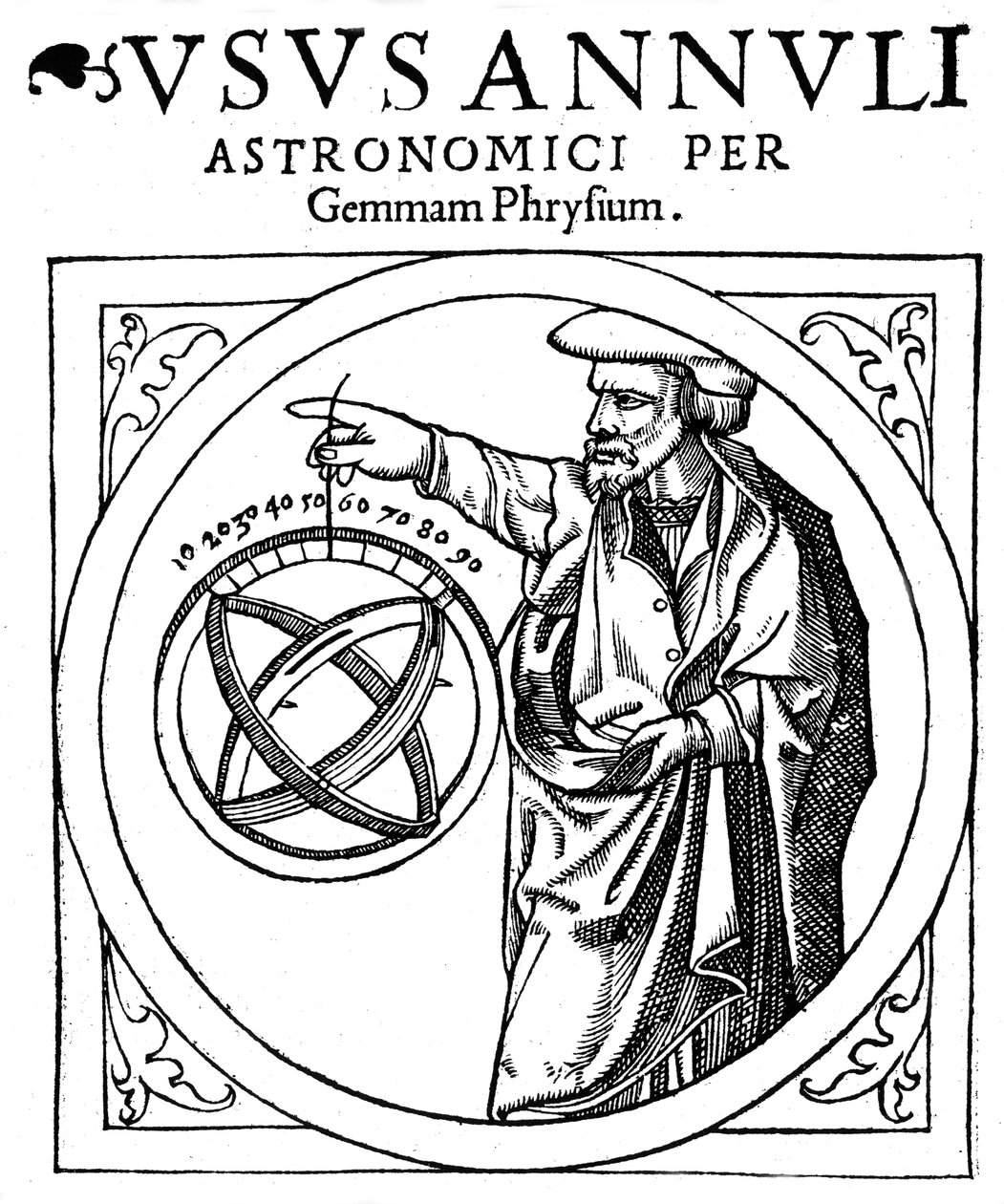 Reiner Gemma Frisius , nederlandsk astronom, geograf, kartograf og matematiker, 1539 av Unbekannt