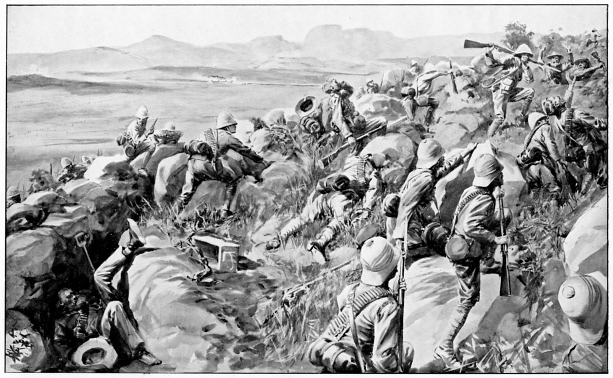 Relieff of Ladysmith - det siste rushet ved Hlangwane Hill, 19. februar 1900 av Unbekannt