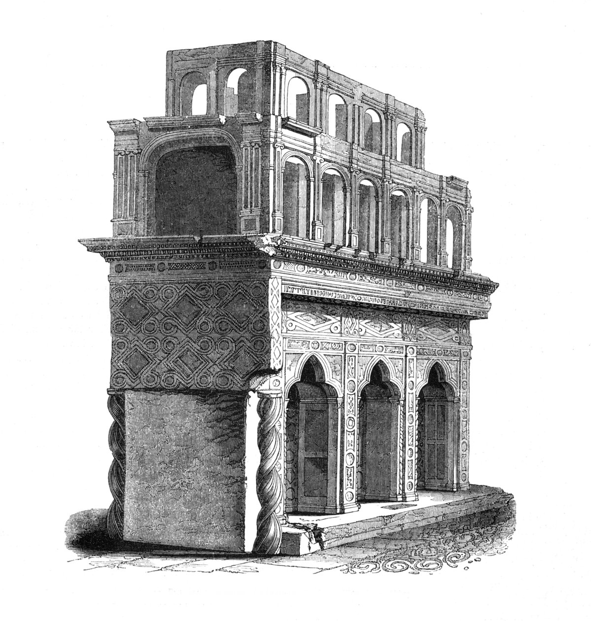 Rester av helligdommen til Edward the Confessor, Westminster Abbey, 1845 av Unbekannt
