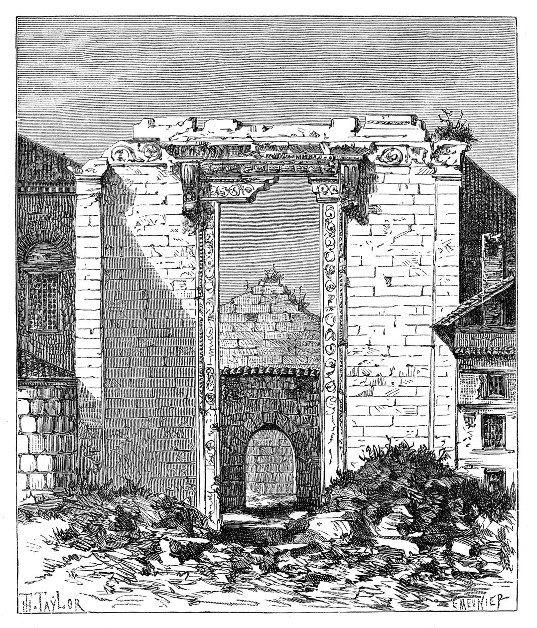 Rester av Augustus-tempelet og Roma, Ancyra Ankara, Tyrkia, 1895 av Unbekannt