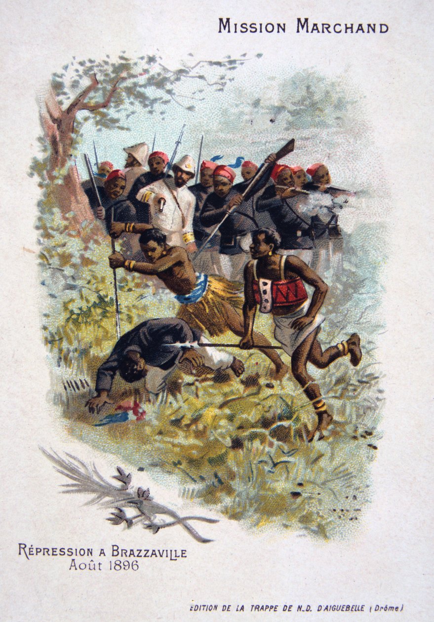 Undertrykkelse i Brazzaville, august 1896 av Unbekannt