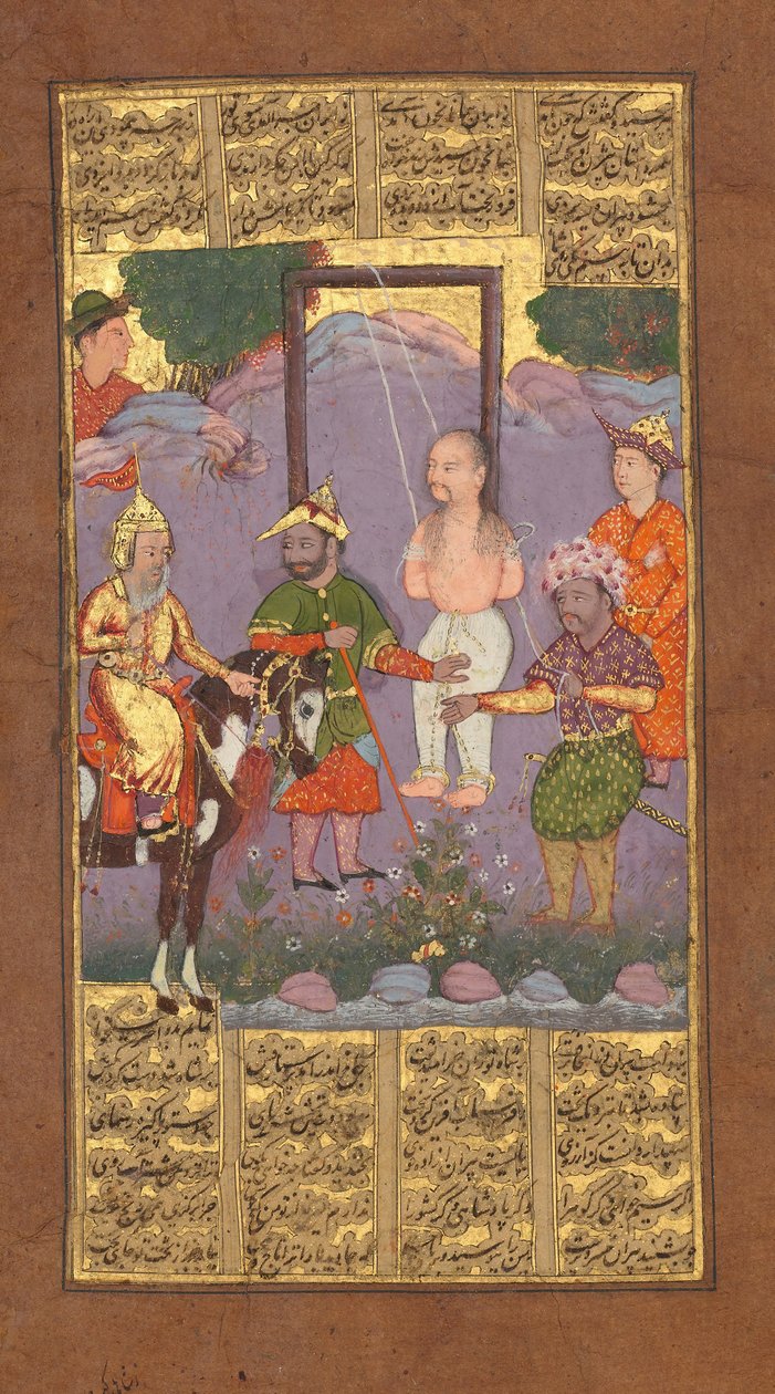Rescue of Bizhan av Piran, Folio fra en Shahnama Book of Kings of Firdausi, ca. 1610. av Unbekannt