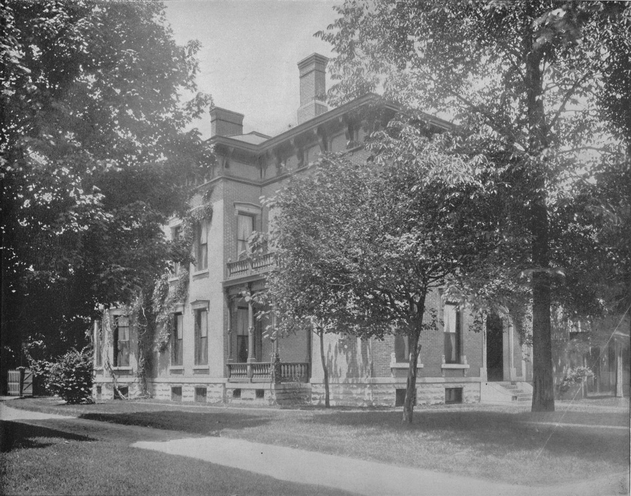 Bosted til eks-president Harrison, Indianapolis, Indiana, c1897. av Unbekannt