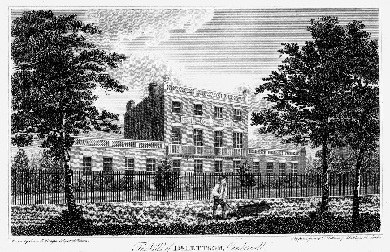 Bosted til John Coakley Lettsom, Camberwell, London, 1817 av Unbekannt