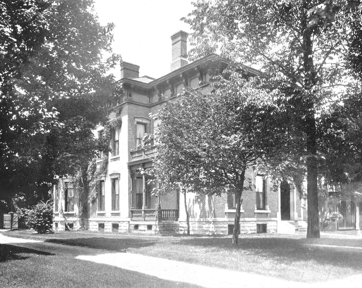 Bosted til ekspresident Harrison, Indianapolis, Indiana, USA, c1900. av Unbekannt