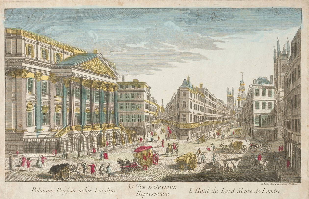 Residens til Lord Mayor of London, 1700-tallet. av Unbekannt