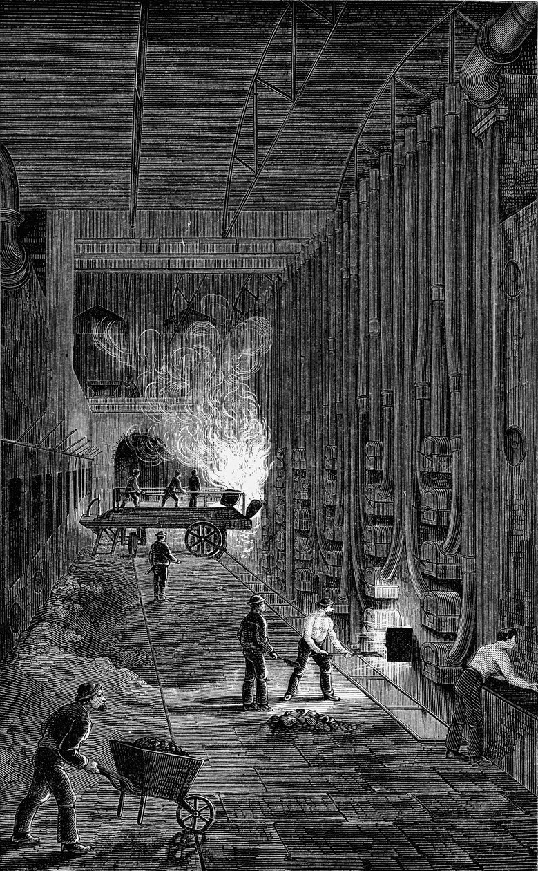 Retort House, Imperial Gasworks, Kings Road, London, 1876 av Unbekannt
