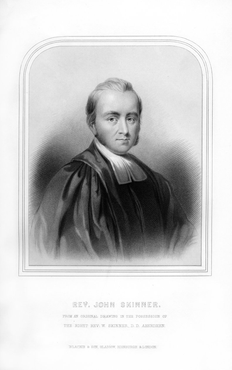 Pastor John Skinner, skotsk historiker og låtskriver, 1870 av Unbekannt