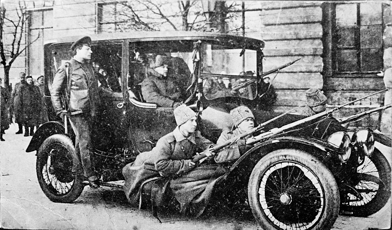 Revolusjonsgarden i Petrograd, Russland, russisk revolusjon, 1917 av Unbekannt