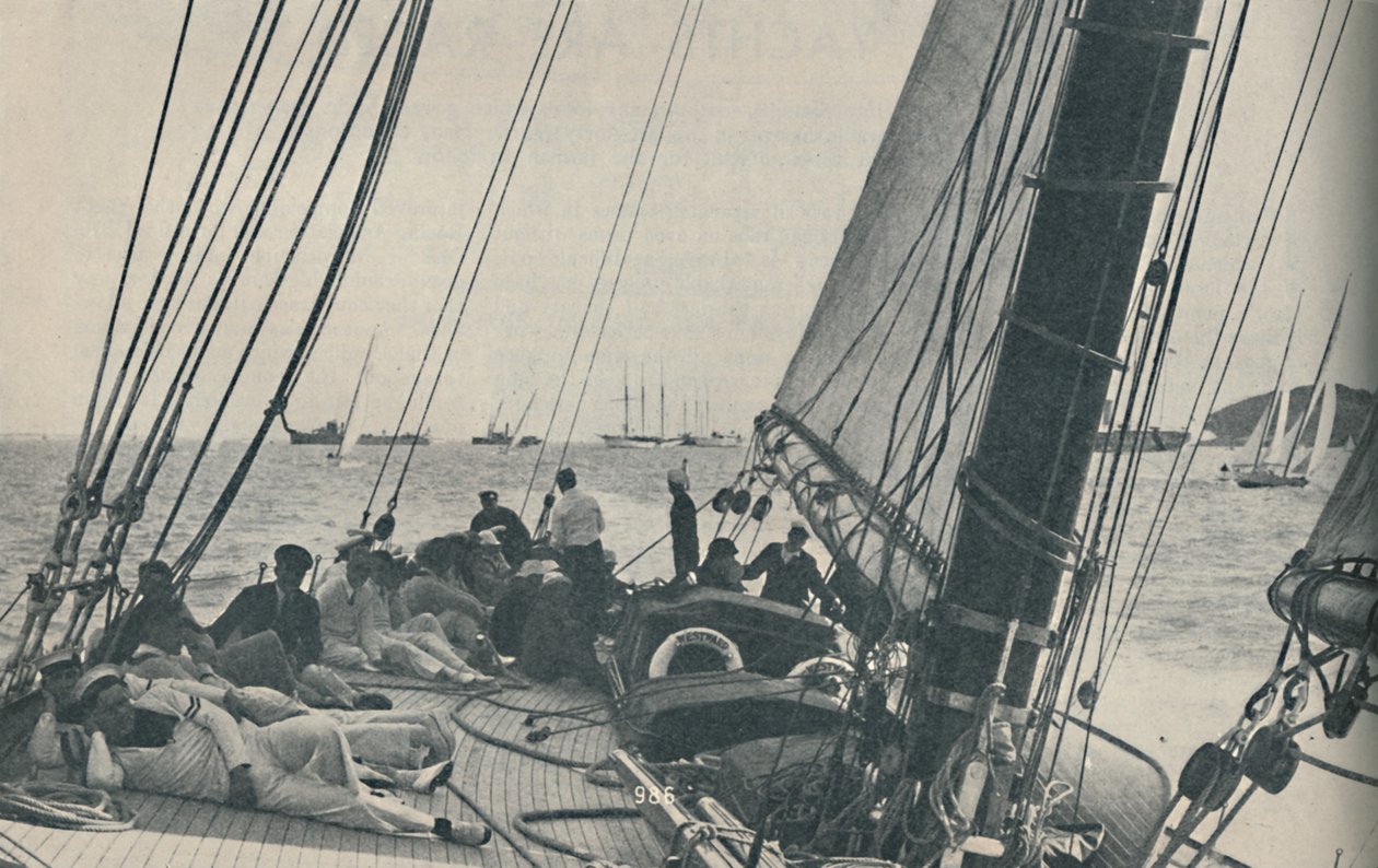 De største britiske racingyachtene konkurrerer under Cowes Week, 1937 av Unbekannt
