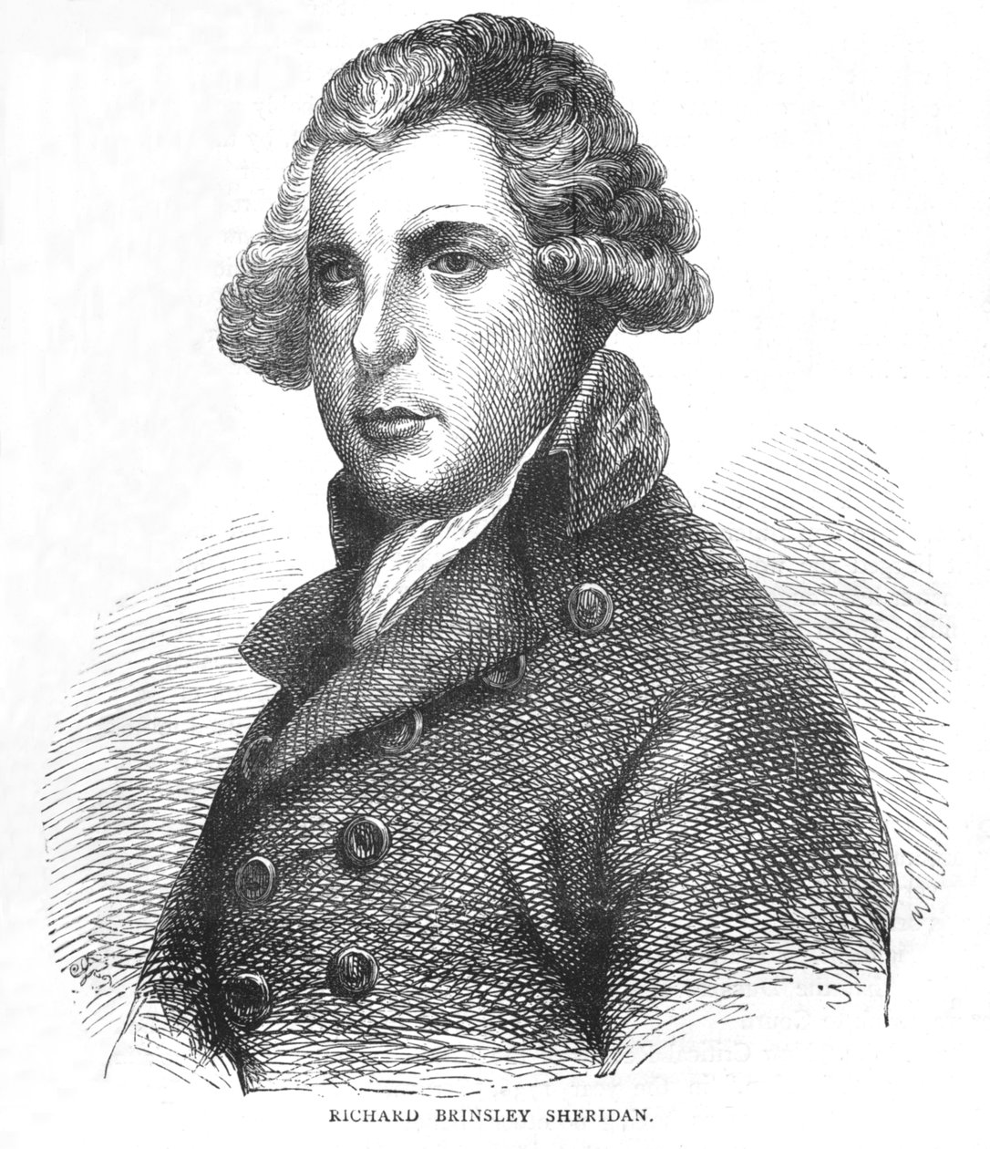 Richard Brinsley Sheridan , irsk dramatiker, poet og politiker, c1875 1878 av Unbekannt